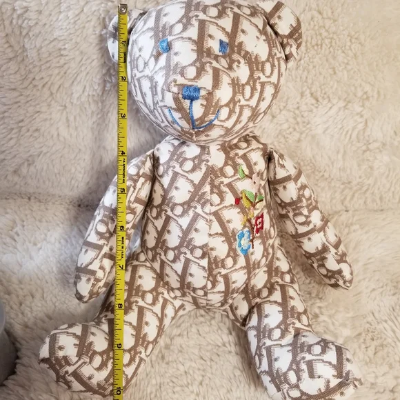 DIOR DIORISSIMO PRINT EMBROIDERED TEDDY BEAR - Picture 13 of 17